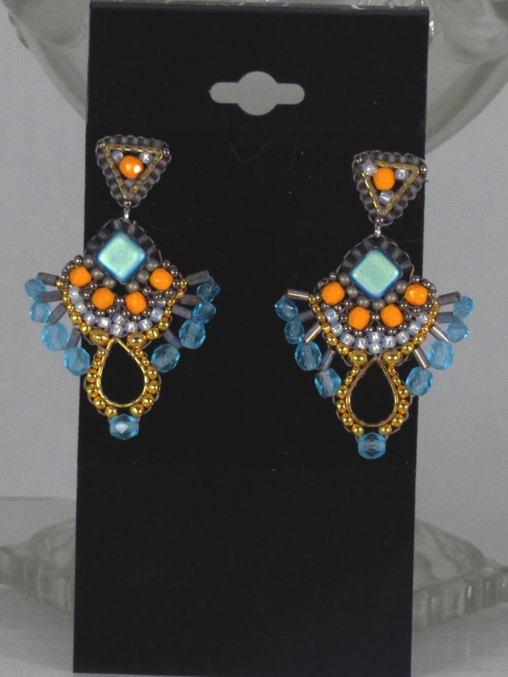 Small beaded earrings handmade